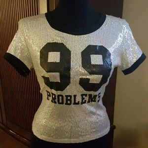 99 Problems Sequin Jersey